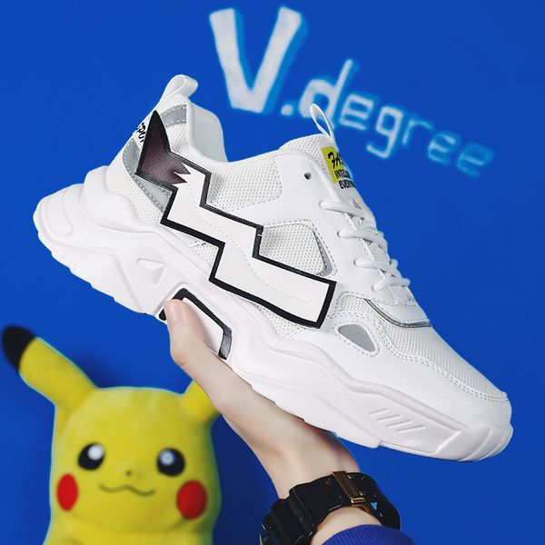 

fashionable men's running shoes thick-soled daddy shoes couple casual cartoon jogging height increasing