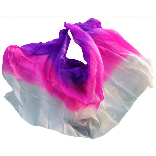 

100% silk stage performance dancewear accessories tie dye light texture veil shawls belly dance veils purple rose white, Black;red