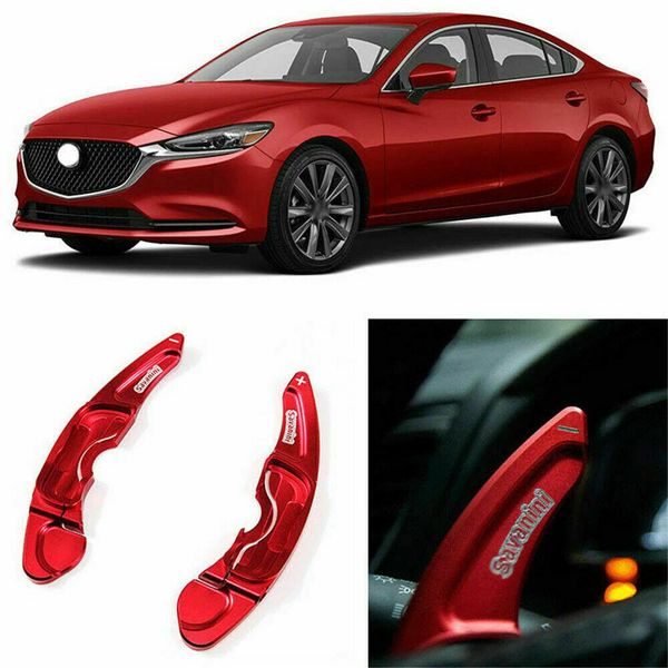 

2pcs aluminum steering wheel dsg paddle shifter extension for mazda 6 atenza