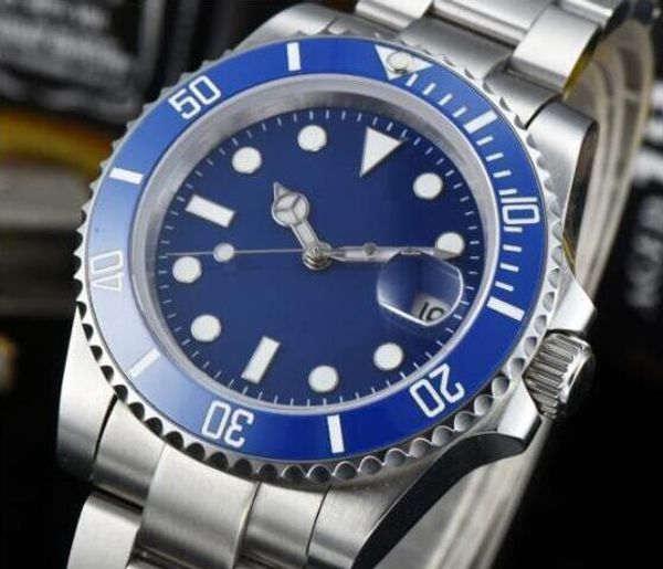 

мужские роскошные часы расширенный движение автоматические механические часы 40 мм синий керамическая рамка оригинальный логотип сапфировое, Slivery;brown