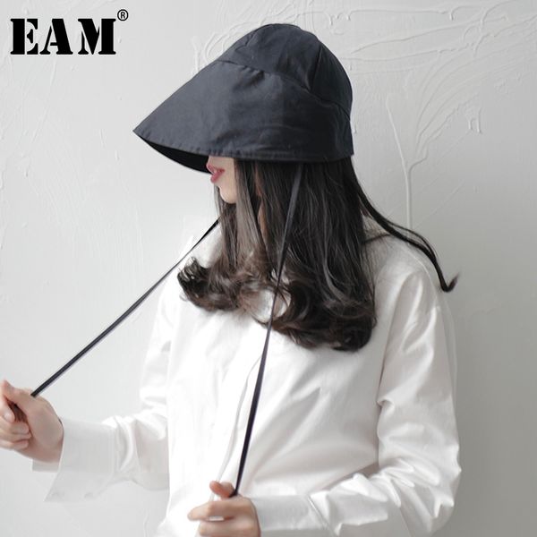 

eam] women black brief foldable fishermen hat new round dome temperament fashion tide all-match spring autumn 2020 1t697