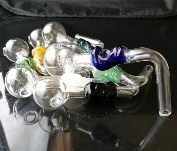 Dobrar os ossos Burner bongs de vidro acessórios, tubos de vidro fumadores coloridos mini-multi-cores Tubos mão glas Melhor colher