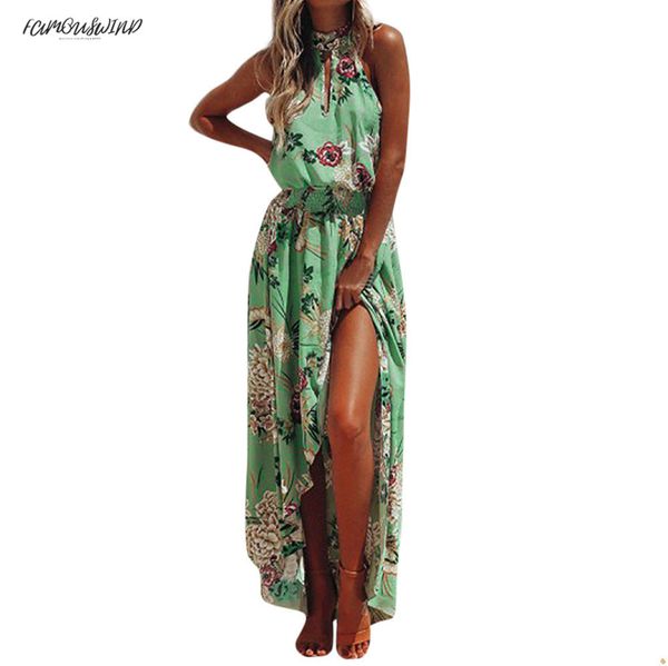 

dress womens women fashion boho floral long maxi dress sleeveless evening party summer beach sundress june28, Black;gray