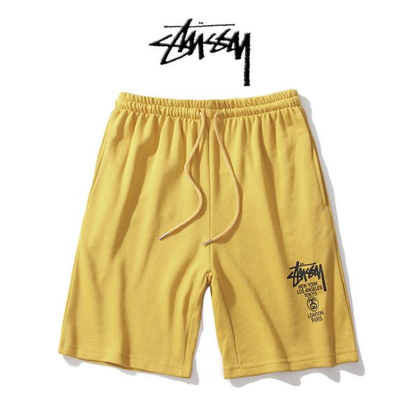 

stussys classic tide brand shorts mens designer shorts fashion loose beach pants trend street hip hop short cotton sports shorts slim short, Black