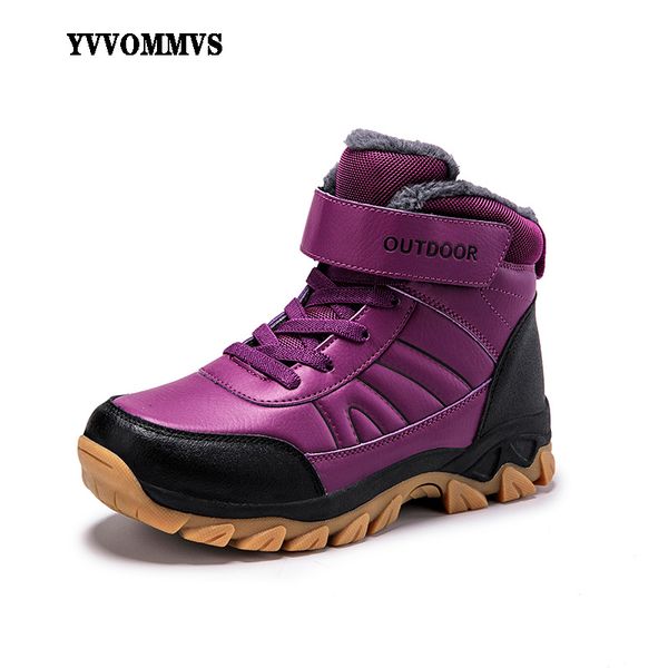 

women's snow boots warm waterproof non-slip outdoor casual fashion shoes, Black
