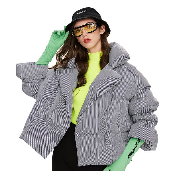 

winter new arrival women down jacket loose clothing outerwear short style winter coat for women, Black