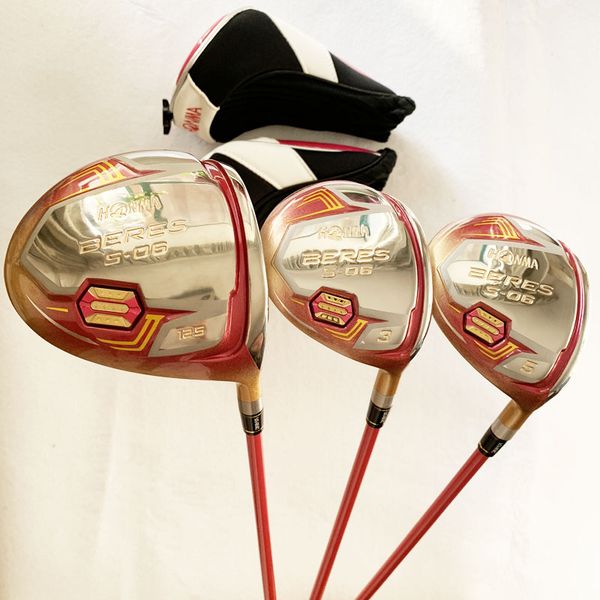 

womens golf wood set s-06 4 star clubs wood driver+fairway with graphite golf shaft cover r s sr flex ing