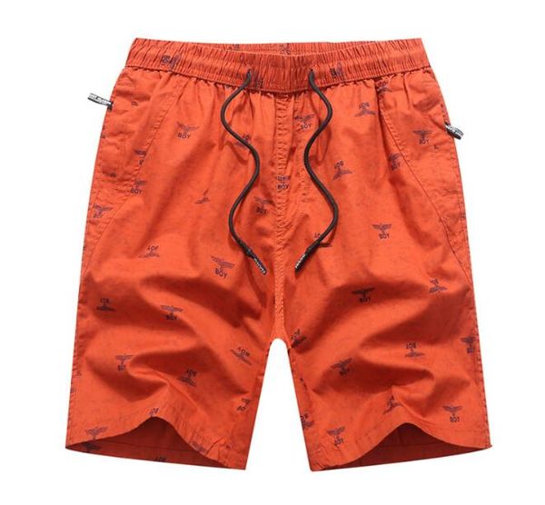 Купальники FahionНовые летние хлопковые дышащие шорты, мужские шорты среднего возраста, 5 минут брюк, прямые эластичные брюки, обтягивающие пляжные брюки