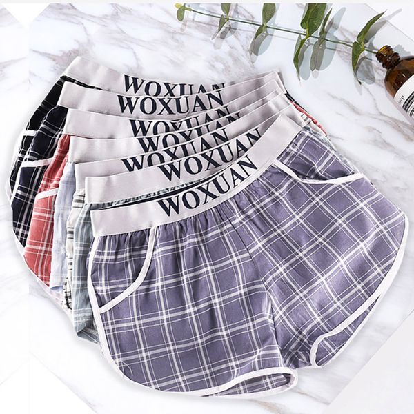 

2xl сыпучие белье главная шорты хлопок боксер шорты повседневный бесшовные трусики дышащие мужские сна bottoms плед стволы, Black;white