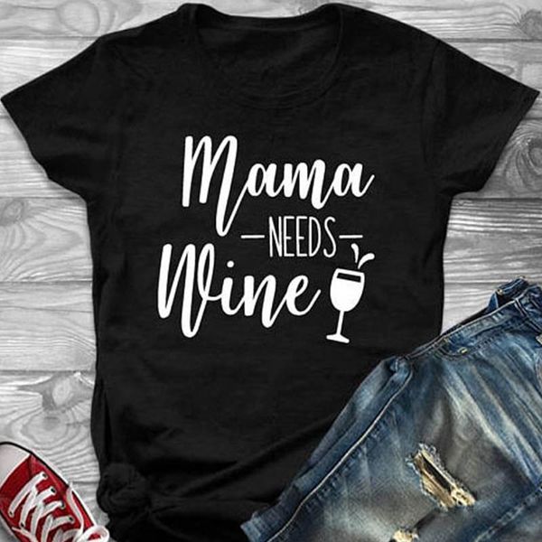 

mama needs wine t shirt 2019 summer new fashion women shirt mom gift tees slogan funny goth vintage grunge aesthetic tshirt, White