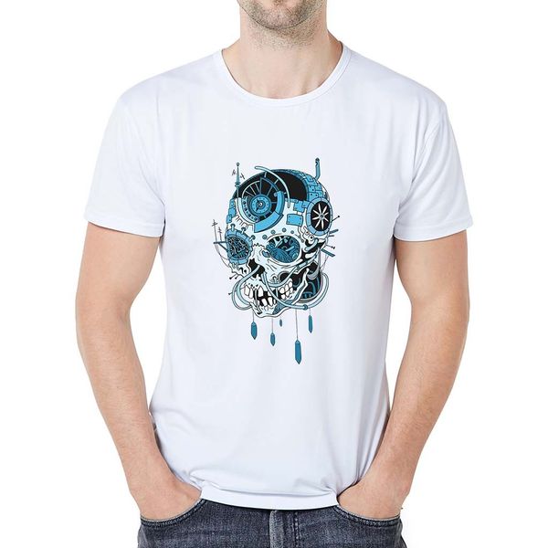 

men's 3d printing short sleeves undershirt summer casual round neck casual short sleeve shirt blousemen clothing, White;black