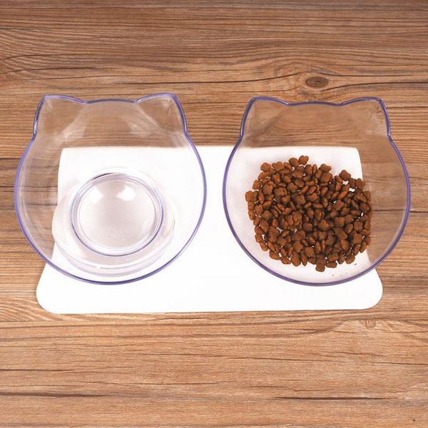 

2019 new antiskid double bowls with raised stand pet and water bowl perfect for cats and small dogs
