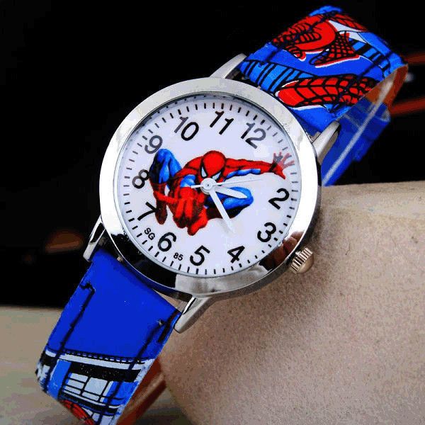 

watch cute cartoon kids watches rubber quartz gift children hour reloj montre relogio, Blue