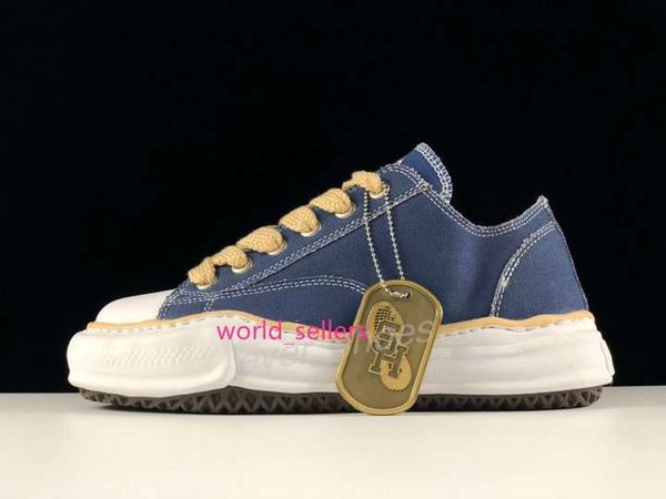 

новый nigel cabourn maison mihara yasuhiro оригинальная подошва холст тройной s платформа повседневная кроссовки женские мужские дизайнерски