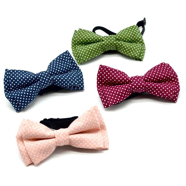 

onnpnnq fashion new kids dots bow tie adjust all match boys girls neck tie sweet gentleman students show bow, Black;gray