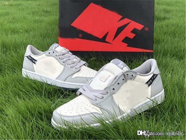 

2020 released authentic air 1 dr low og high cn8607-002 wolf grey 1s sail pn dust white mens basketball shoes sneakers