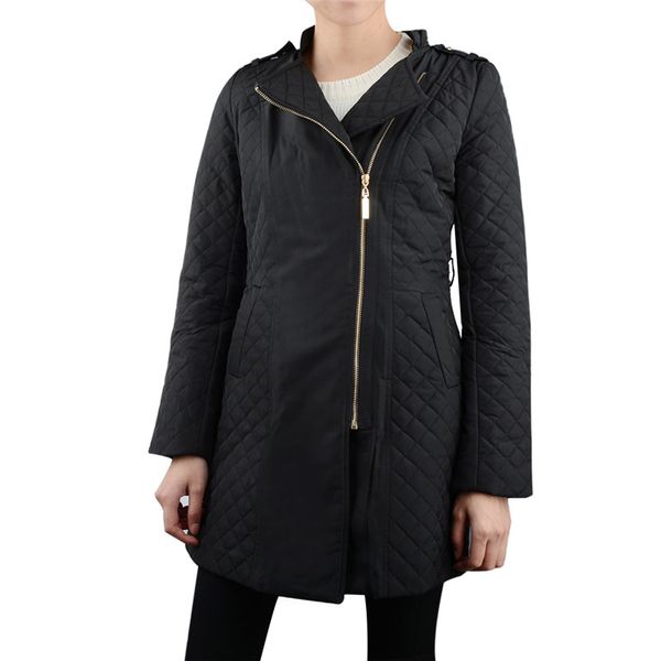 

spring and autumn new fashion women's long sleeve slim thin simple handsome retro long jacket motorcycle jacket, Black;brown