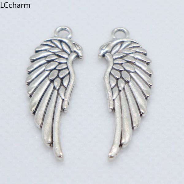 

40pcs tibetan silver angel wings charms pendants bebads 11x33mm craft jewelry findings, Bronze;silver