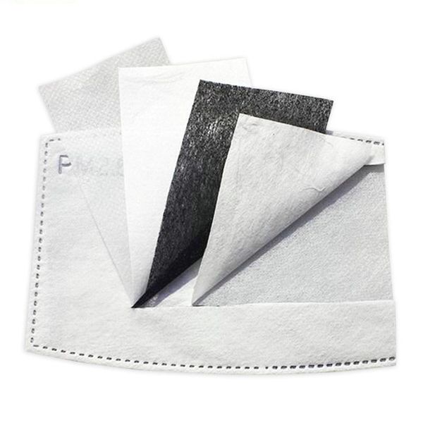 

оптовая продажа 200 шт. / лот в наличии сменный фильтр-срез pm2. 5 анти дымка маска для рта 5 слоев нетканый взрослый активированный угольны