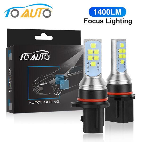 

2pcs h3 led h27 880 881 p13w led bulb psx26w h27w 1400lm 6000k white car fog light driving day running lamp auto 12v