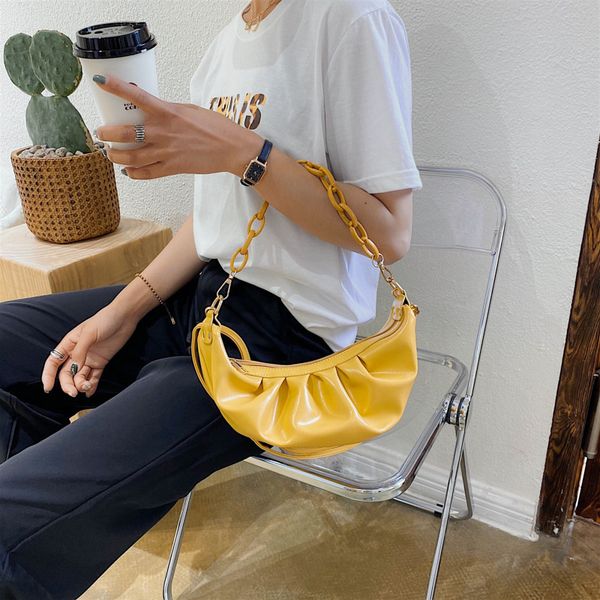 

2020 new shoulder bag women's casual fashion korean version of fold diagonal chain handbag
