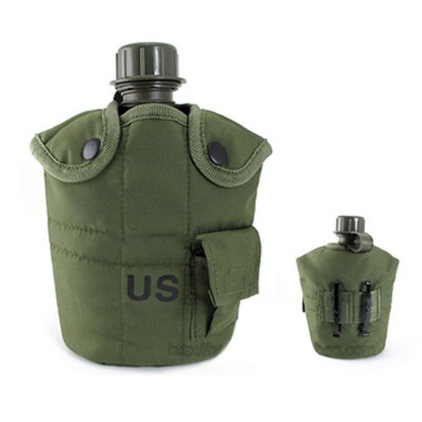 

2018 portable canteen tactical water bottle army cup thermal insulation survival kettle camping hunting tool