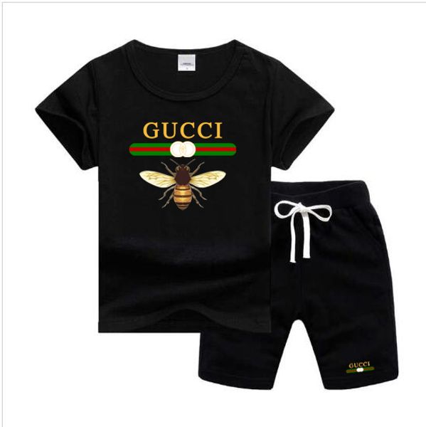 

gcbrand логотип роскошный дизайнер детская одежда набор печати бабочка лето детская одежда печати для мальчиков наряды малыша мода футболка, White