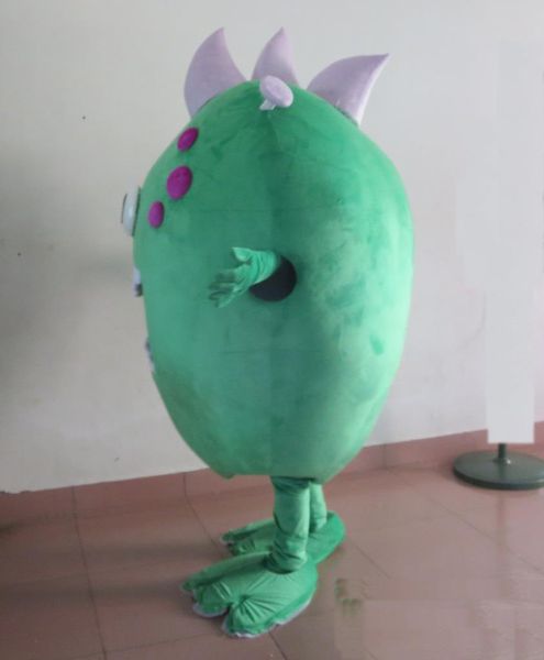 2018 Hot venda boca grande germes verdes bactérias monstro fantasia de mascote para adultos para venda