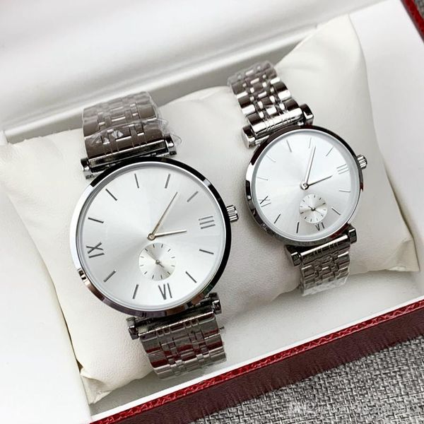 

fashion new design men/women watch silver stainless steel lovers watches man sport quartz luxury watch business classical clock, Slivery;brown