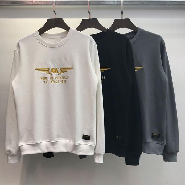 

мужской дизайнерский свитер carh letter printing 19fw hot sale с длинным рукавом бренд hoodie модный бренд толстовка для женщин мужские азиа, Black