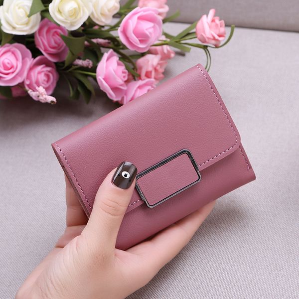 

women wallet pu leather short hasp purses clutch ladies card holders carteras minimalist wallet women coin purse holder crazy, Red;black