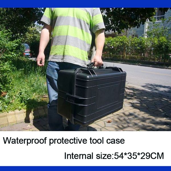 

waterproof tool case toolbox travel case impact resistant sealed camera protective suitcase with pre-cut foam lining