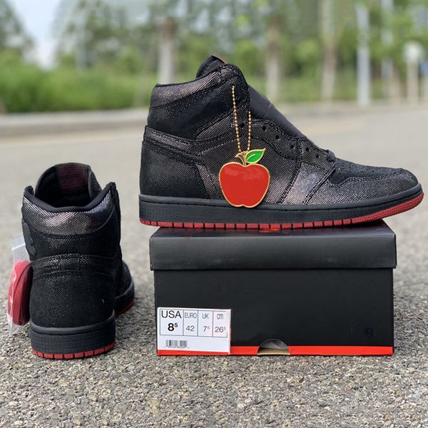 

version 1 high og wmns basketball shoes 1s brand mesh black apple designer mens sports sneakers with box