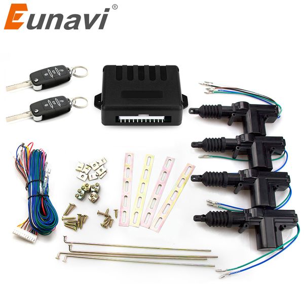 

eunavi universal auto car power door lock actuator 12v motor (4 pack) car remote control central locking keyless entry system