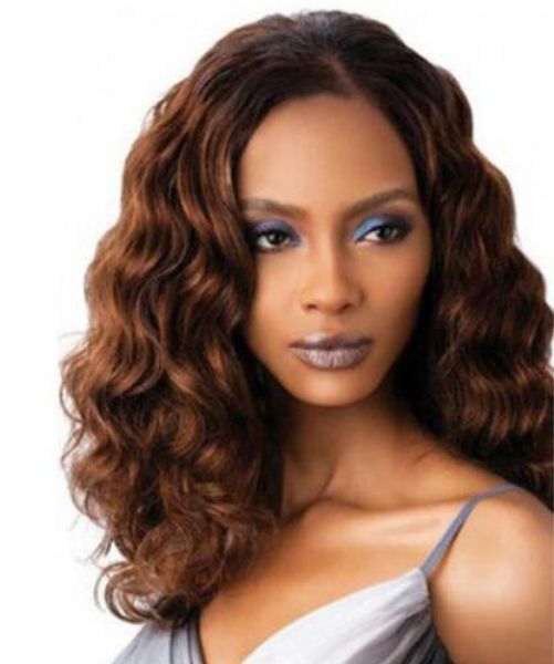 Middle Part Curly Hair Wig High Temperature Small Volume Fluffy