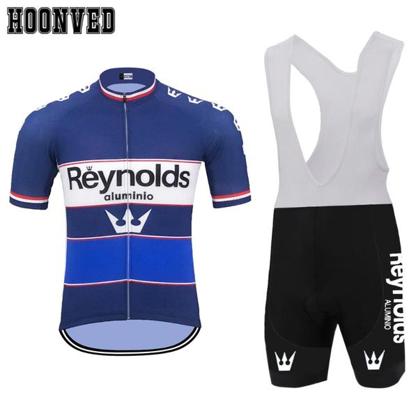 

the tour de france pro racing man retro bluereynolds cycling jersey short sleeves mtb bike sweater clothing ciclismo hombre, Black;red