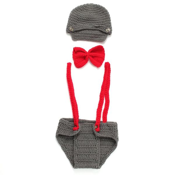

newborn baby boys girls crochet knit costume p pgraphy props outfit, White