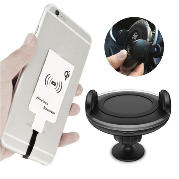 

vehicle-mounted mobile phone bracket wireless car charger 360-degree adjustable holder navigation bracket fast charger