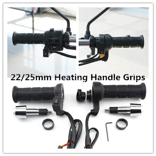 

motorcycle 25mm 22mm heating handle grips 22mm/25mm throttle diameter heated handlegrips winter heated handle grips