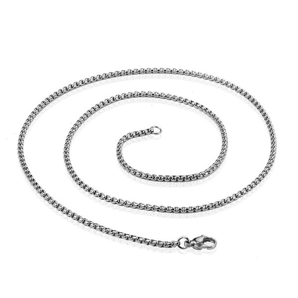 

stainless steel man chain necklace square accessories women jewelry on the neck female male silver chain women's necklace