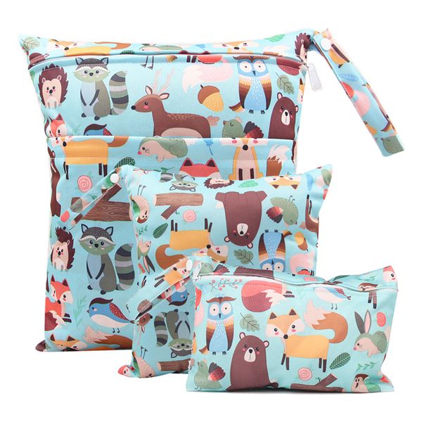

reusable wet bag mini wetbag for cloth diaper nappy nursing menstrual pad pul stroller maternity wet diaper bag washable 3pc set