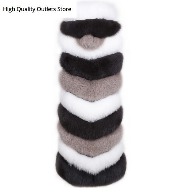 

natural fur gilet hooded women real fur gilet ladies vest, Black