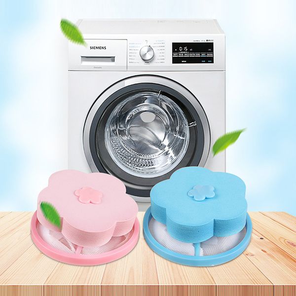 

reusable mesh filter bag laundry ball flower shape floating catcher washing machine filtration lint remover household cleaning tools