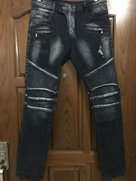 

nwt bp men's stylish fashion stretch distressed slim oiled washed biker jeans size 28-42 (#1021),epacket fast ing, Blue