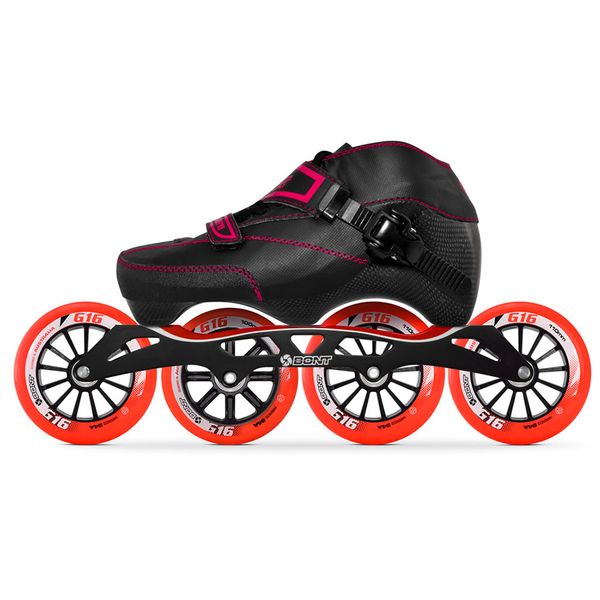 

100% original bont enduro 3pt speed inline skates heatmoldable carbon fiber boot s-frame7 g16 100/110mm wheels skating patines