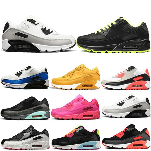 

2019 classic 90s shoes 90ss cushion run shoe mens trainers triple white black red pink comfortable jogging gym tennis designer sneakers