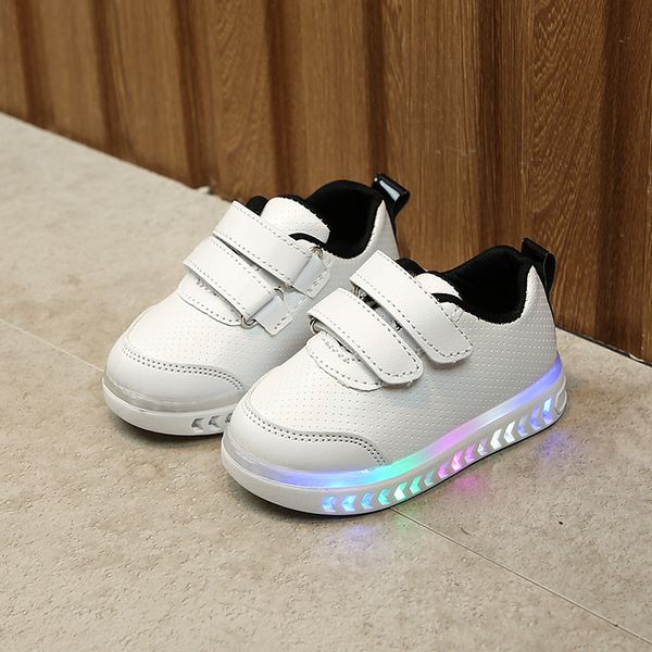 

boys sneaker girls kids led shoes with lights sneaker 2020 spring autumn shoes children toddler baby girl, Black;red