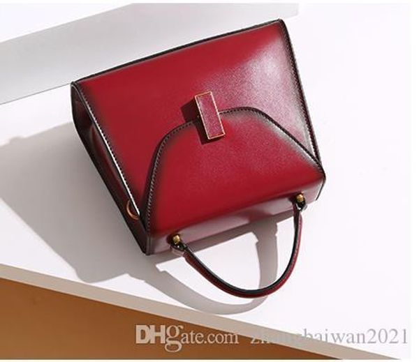 

2019 ms. handbag leather new simple joker shoulder bag casual messenger bag