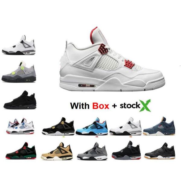 

4 4s metallic red black cat pure money 2020 men basketball shoes with box 5s fire red silver tongue 11s low white concordconcord