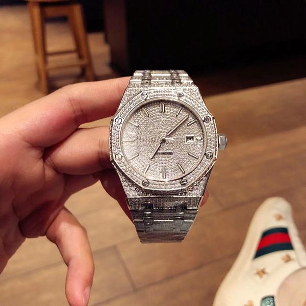 

tw luxury men's diamond watch luxury men's watch automatic mechanical foldable strap all hand inlaid 41mm designer watch